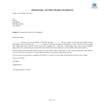 Proposal Letter From Students gratis en premium templates