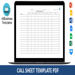 Call Sheet.pdf gratis en premium templates
