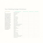 Financial Wedding Budget PDF gratis en premium templates
