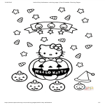 Hello Kitty Christmas Coloring Page gratis en premium templates
