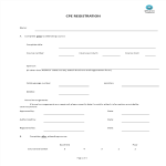 CPE Registration form gratis en premium templates