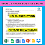 template topic preview image Succesfull Bakery Business Plan