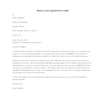 template topic preview image Bank Loan Application Letter template