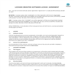 Licensee Oriented Software License Agreement gratis en premium templates