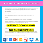 Phone Interview Agenda gratis en premium templates