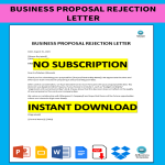 Polite Business Proposal Rejection Letter gratis en premium templates