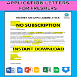 template preview imageApplication Letter Fresher