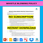 Whistle Blowing Policy gratis en premium templates