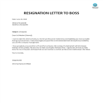 Heartfelt Resignation Letter To Boss gratis en premium templates