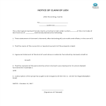 Notice Of Claim Of Lien gratis en premium templates