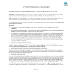 template topic preview image Affiliate Program Agreement Example