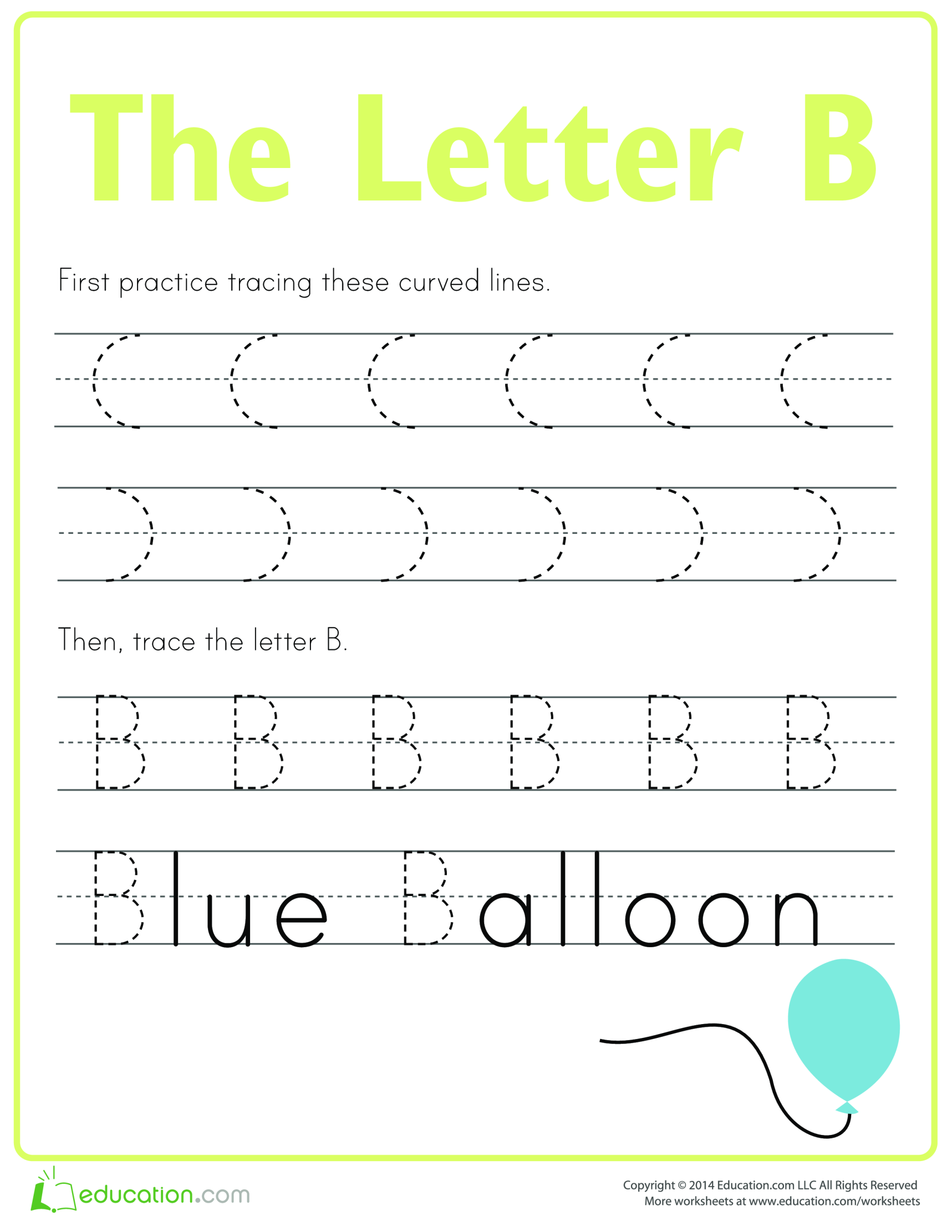 template topic preview image Practice to write letter B