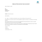 Firm Letter On Past Due Account gratis en premium templates