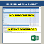 Kakeibo Budgeting Worksheet Weekly gratis en premium templates