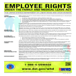 Employee rights poster Family Medical Leave Act gratis en premium templates