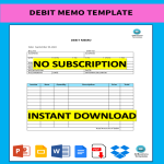 template topic preview image Debit Memo