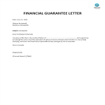 template topic preview image Financial Guarantee Letter