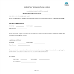 Hr Monthly Nomination Form gratis en premium templates