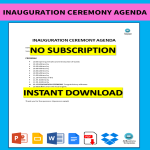 template topic preview image Inauguration Ceremony Agenda