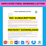 template topic preview image Employee Final Warning Letter