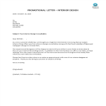 Promotion letter interior designer gratis en premium templates