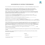 Acceleration of Contract Performance gratis en premium templates