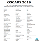 Oscars 2019 Nominations Ballot Word .DOCX gratis en premium templates