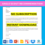 template topic preview image Eagle Scout Recommendation Letter