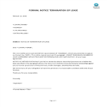 Formal Letter Landlord Notice of Termination Lease gratis en premium templates