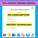 Call Centre Training Manual sample gratis en premium templates