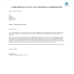 Complimentary Letter With Individual Commendation gratis en premium templates