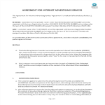 Agreement For Internet Advertising gratis en premium templates