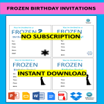 Frozen Birthday Invitations gratis en premium templates