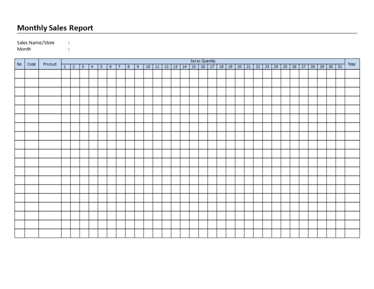 Monthly Sales Report template gratis en premium templates