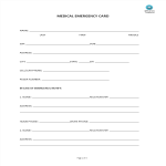 Hr Medical Emergency Card gratis en premium templates