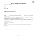 Job Application Letter Generator gratis en premium templates