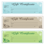 template topic preview image Gift certificate template free editable