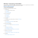 template topic preview image Winter Camping Checklist