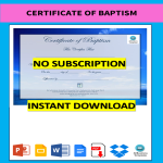 template topic preview image Certificate of Baptism