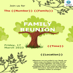 Family reunion flyer template gratis en premium templates