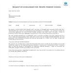 template topic preview image Application Letter Child Private Primary School