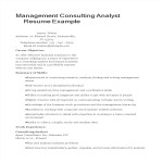 template topic preview image Management Consulting Analyst Resume