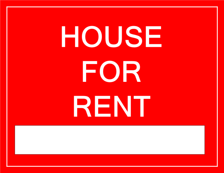 For Rent Sign for a House gratis en premium templates