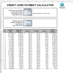 template topic preview image Credit card payment calculator Excel