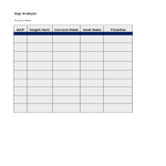 Gap Analysis sheet gratis en premium templates