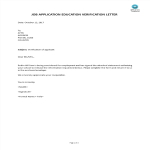 Job Applicant Education Verification Letter gratis en premium templates