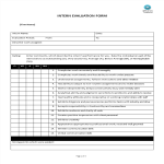 Hr Intern Evaluation Form gratis en premium templates