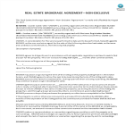 Real estate brokerage agreement non exclusive gratis en premium templates