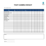 Vorschaubild der VorlageToilet Cleaning Checklist