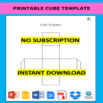 Printable Cube gratis en premium templates